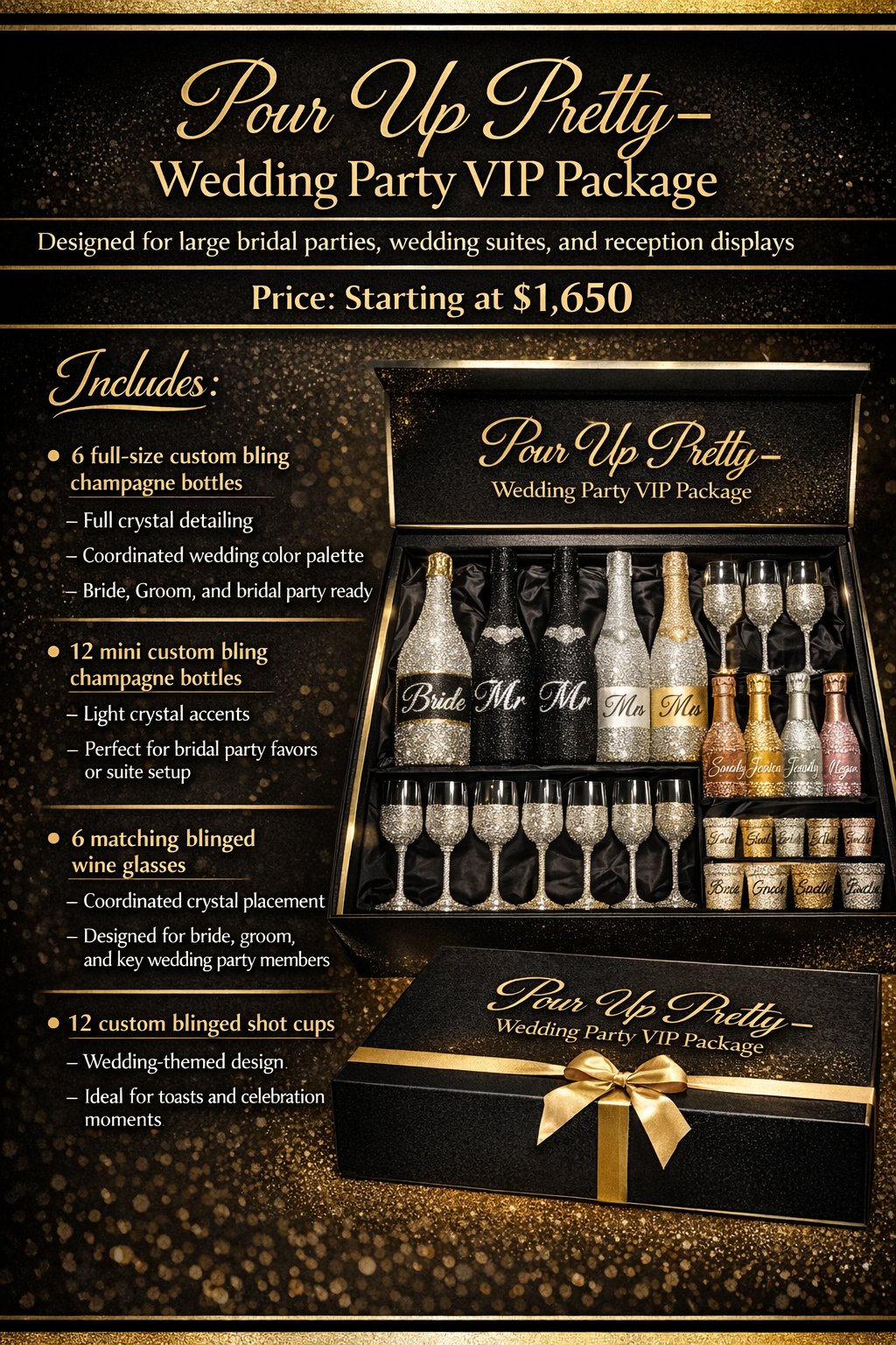 Pour Up Pretty- Wedding party VIP Package