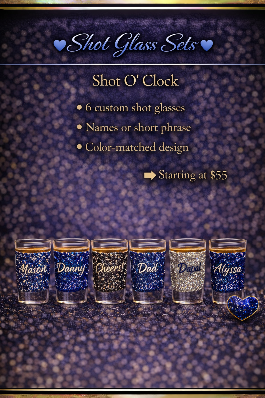 Pour Up Pretty- Shot O' Clock