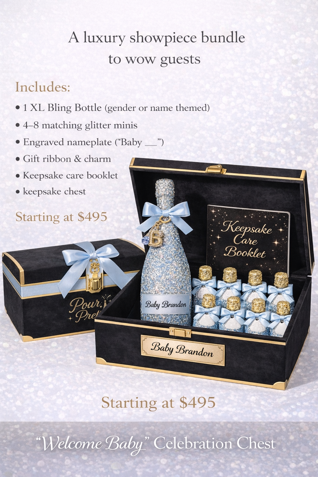 Pour Up Pretty- "Welcome Baby" Celebration chest